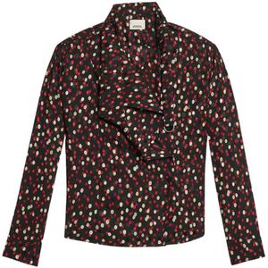 Isabel Marant, Dames, Blouses & Shirts, Zwart, Maat: M Zijde,