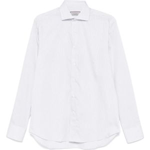 Canali, Heren, Overhemden, Blauw, Maat: 4XL Katoen,