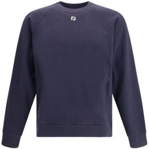 Fendi, Heren, Sweatshirts & Hoodies, Blauw, Maat: L Jersey,