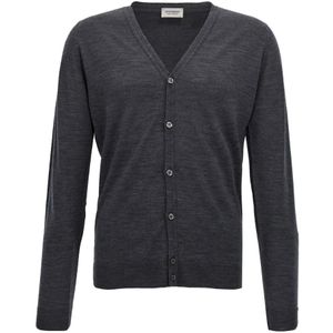 John Smedley, Heren, Truien, Grijs, Maat: 2XL Wol,