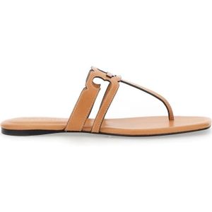 Tory Burch, Dames, Schoenen, Bruin, Maat: 36 EU Leer,