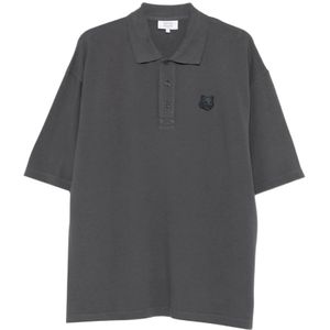 Maison Kitsuné, Heren, Tops, Grijs, Maat: XL Katoen,