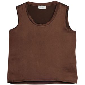 ViCOLO, Dames, Tops, Bruin, Maat: L Viscose,
