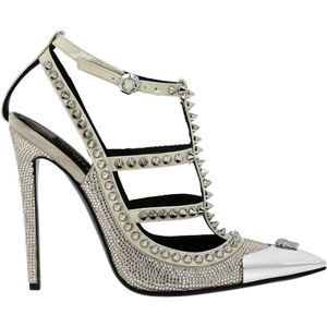 Philipp Plein, Dames, Schoenen, Beige, Maat: 37 EU Leer,
