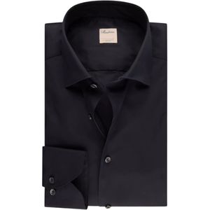 Stenströms - Donkerblauw - Slim Fit Stretch Overhemd - Katoen