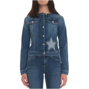 Liu Jo, Dames, Jassen, Blauw, Maat: S Denim,