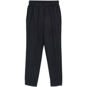 Peserico, Dames, Broeken, Blauw, Maat: S Wol,