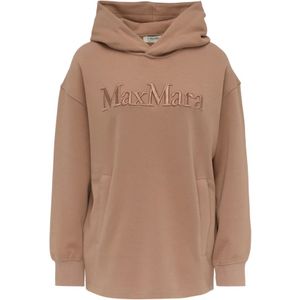 Max Mara, Dames, Sweatshirts & Hoodies, Bruin, Maat: M Katoen,