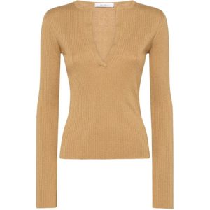 Max Mara, Dames, Truien, Bruin, Maat: L Zijde,