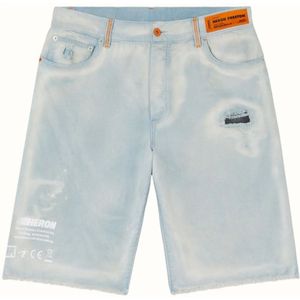 Heron Preston - Denim Shorts - Blauw - Katoen - Vijf Zakken