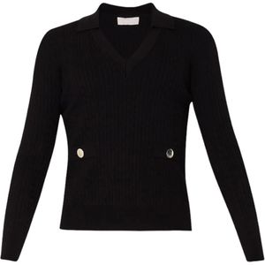 Liu Jo, Dames, Truien, Zwart, Maat: XL Viscose,