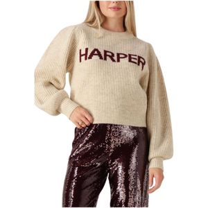 Harper & Yve, Dames, Truien, Beige, Maat: XS Wol,