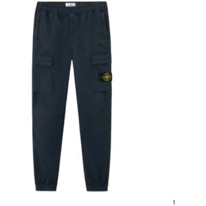 Stone Island, Heren, Broeken, Blauw, Maat: W29 Katoen,