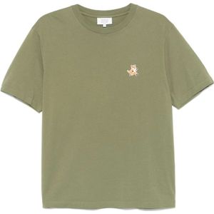 Maison Kitsuné, Heren, Tops, Groen, Maat: XL Katoen,