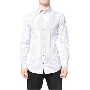 Dolce & Gabbana, Heren, Overhemden, Wit, Maat: M Katoen,