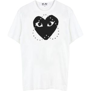 Comme des Garçons Play, Dames, Tops, Wit, Maat: XL Katoen,