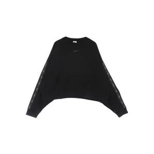 Nike Oversize Crewneck Sweatshirt Zwart , Black , Dames , Maat: S
