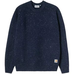 Carhartt Wip, Heren, Truien, Blauw, Maat: M Katoen,
