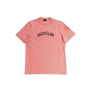 Moncler T-Hemden , Pink , Heren , Maat: L