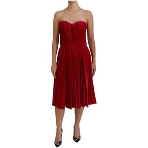 Dolce & Gabbana, Dames, Jurken, Roze, Maat: XS Viscose,