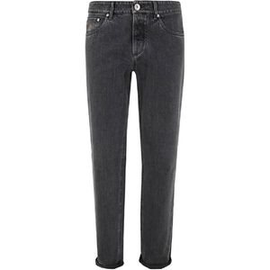 Brunello Cucinelli, Heren, Jeans, Grijs, Maat: XL