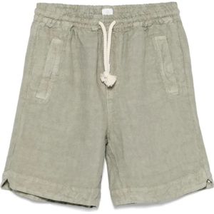 Eleventy, Heren, Korte broeken, Groen, Maat: XL Linnen,