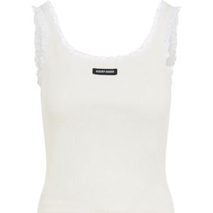 Miu Miu, Dames, Tops, Wit, Maat: XS Katoen,