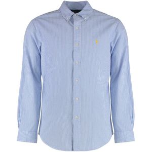 Polo Ralph Lauren, Heren, Overhemden, Blauw, Maat: 2XL Katoen,