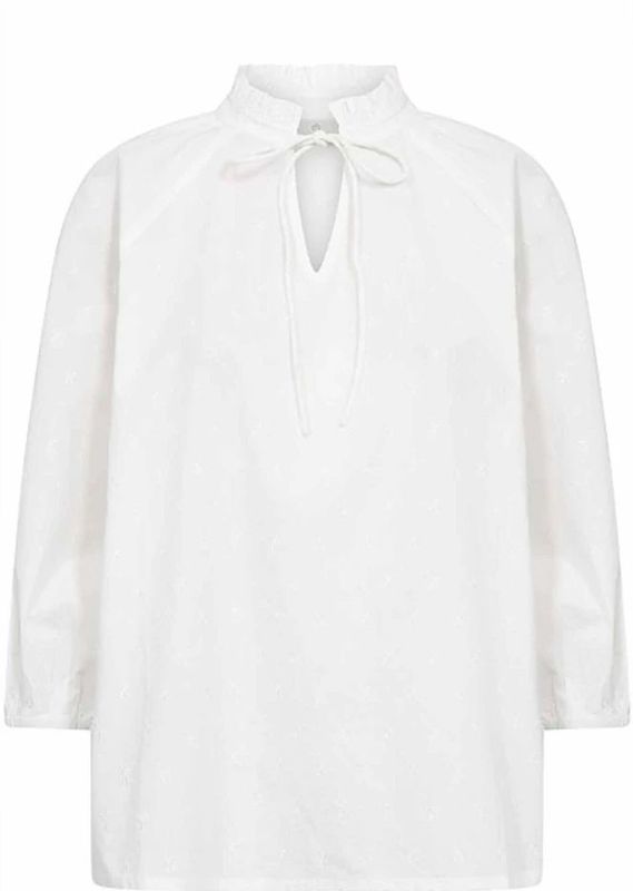 KAFFE - Ulla - Damesblouse - Zwart - Stippenmotief