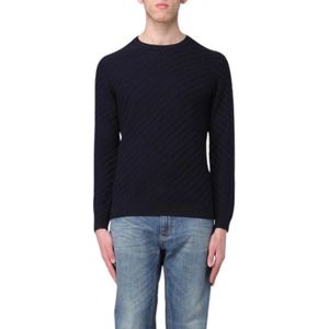 Emporio Armani, Heren, Truien, Blauw, Maat: 2XL