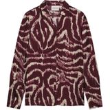 Fabienne Chapot - Blouse - Crème/Bourgogne - Lange Mouw - Normale Pasvorm