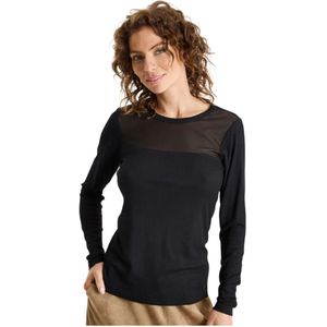 IN Front, Dames, Tops, Zwart, Maat: S