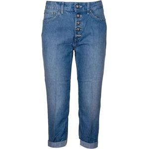 Dondup - Loose-Fit Jeans - Blauw - Denim - Decoratieve Sierknoopjes