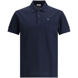 Burberry, Heren, Tops, Blauw, Maat: S Katoen,