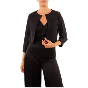 Emme DI Marella, Dames, Jassen, Zwart, Maat: XS Poliester,