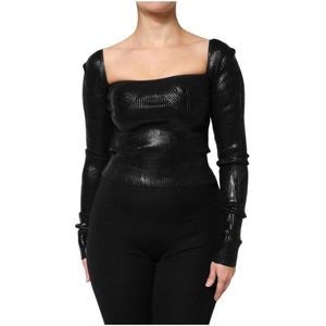 Dolce & Gabbana - Long Sleeve Blouse Top - Zwart