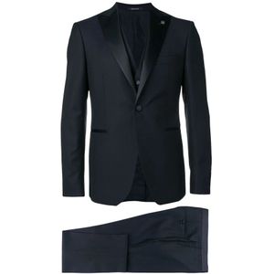 Tagliatore, Heren, Pakken, Zwart, Maat: XL Wol,