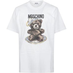 Moschino, Heren, Tops, Wit, Maat: S