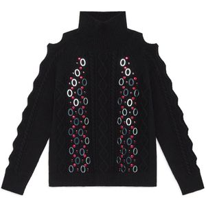 Maliparmi, Dames, Truien, Zwart, Maat: XS Wol,