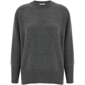 Brunello Cucinelli, Dames, Truien, Grijs, Maat: S Kasjmier,