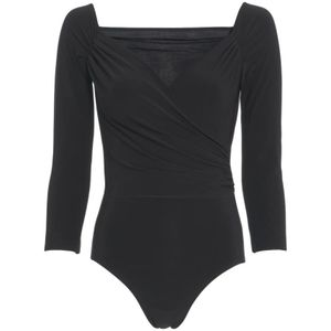 Norma Kamali, Dames, Tops, Zwart, Maat: S Poliester,