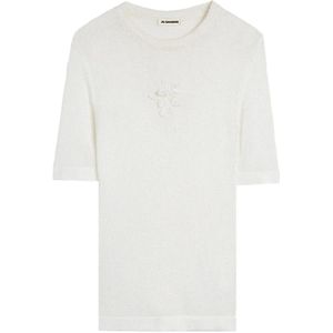 Jil Sander, Dames, Tops, Wit, Maat: S Katoen,