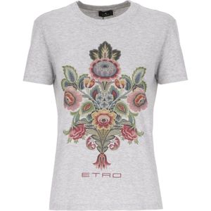 Etro, Dames, Tops, Grijs, Maat: S Katoen,