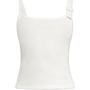 Courrèges, Dames, Tops, Wit, Maat: XS Katoen,