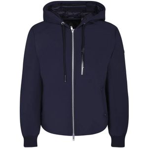 Moose Knuckles, Heren, Jassen, Blauw, Maat: M Leer,