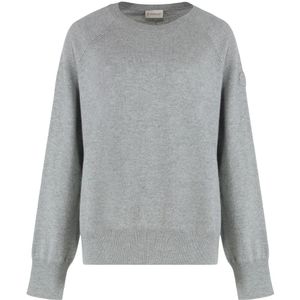 Moncler, Dames, Truien, Grijs, Maat: XL Kasjmier,