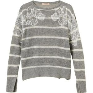 Twinset, Dames, Truien, Grijs, Maat: S Mohair,