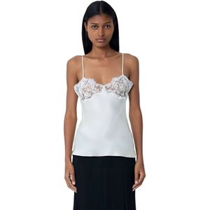 Chloé, Dames, Tops, Wit, Maat: 2XS Zijde,