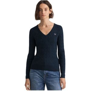Gant, Dames, Truien, Blauw, Maat: S Katoen,