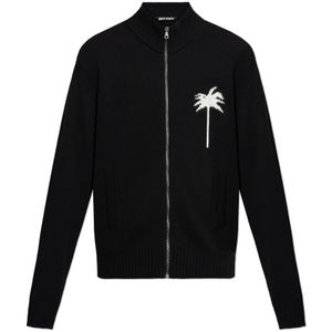 Palm Angels, Heren, Truien, Zwart, Maat: XL Katoen,